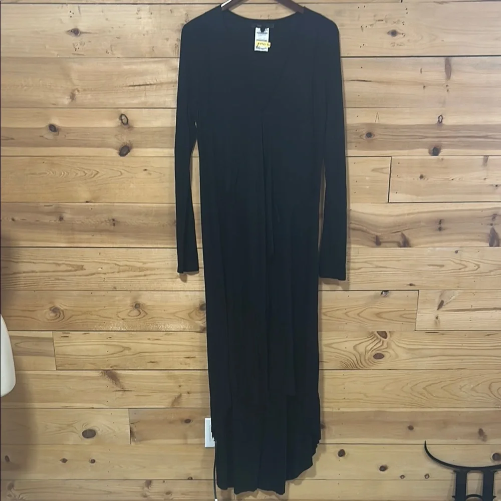 EUC Elegant BCBG Max Azria long sleeve draped lightweight jersey sweater dress - Picture 11 of 13